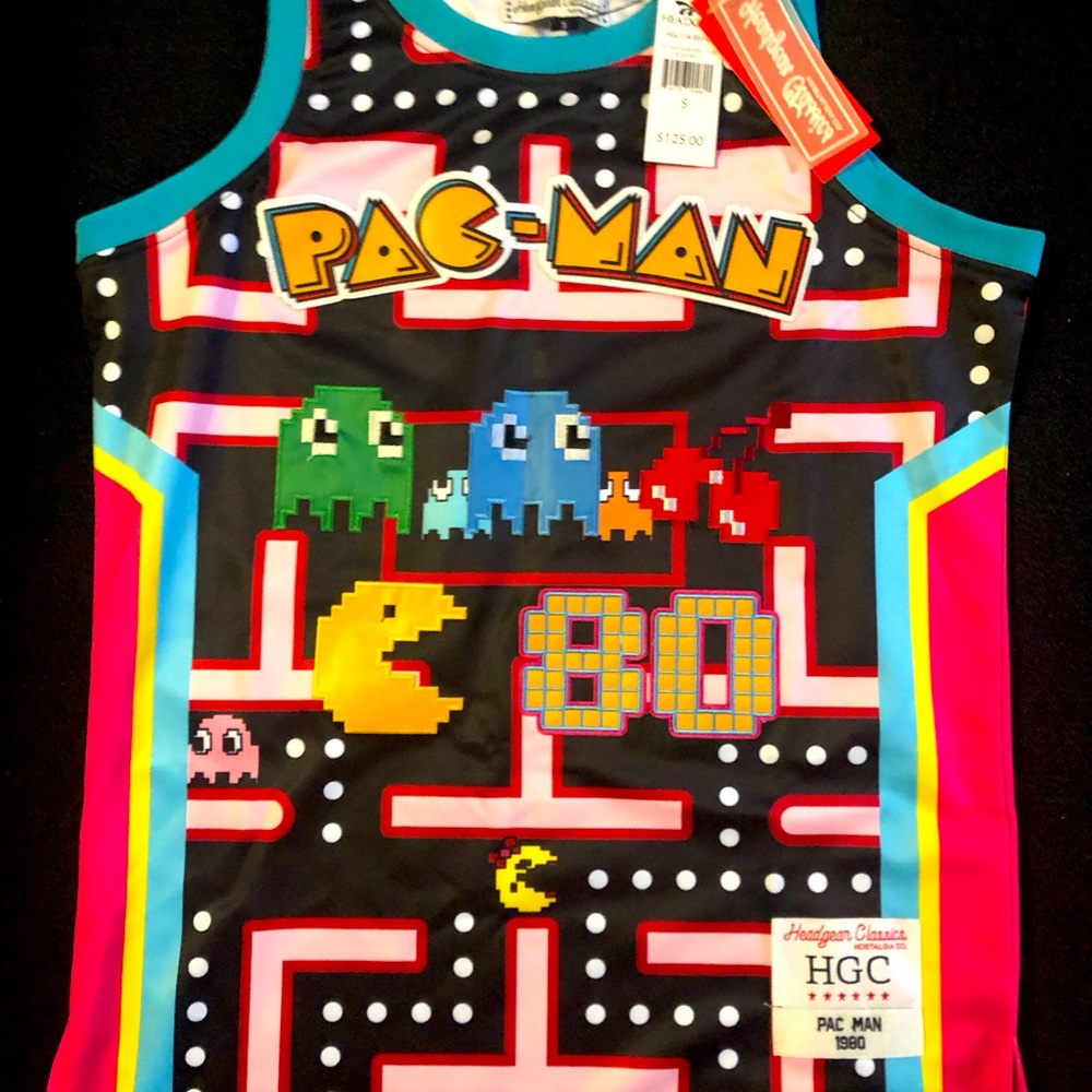 HeadGear Classic PAC-Man Stitched Jersey men’s size Small